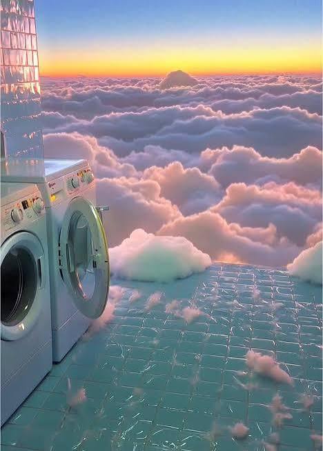 Lavandería con nubes
